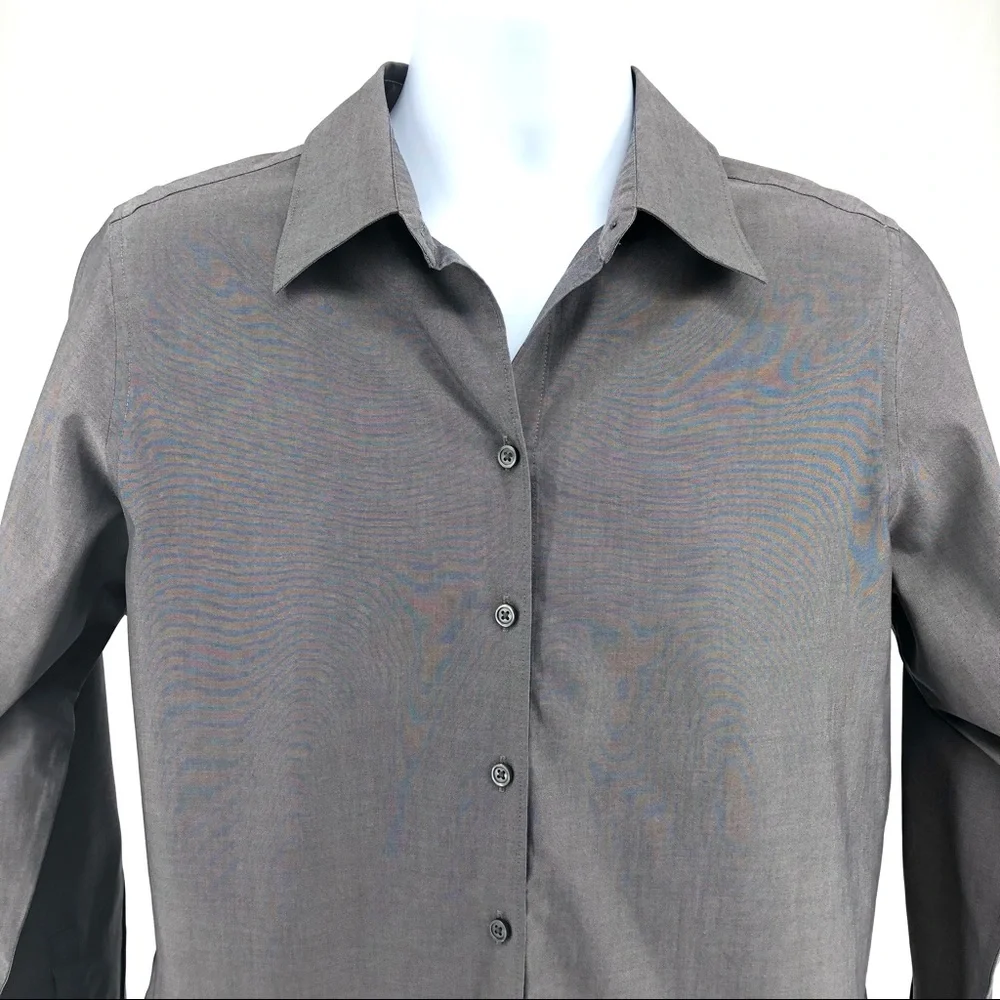Eddie Bauer Gray Dress Shirt, Size L - Picture 2 of 6